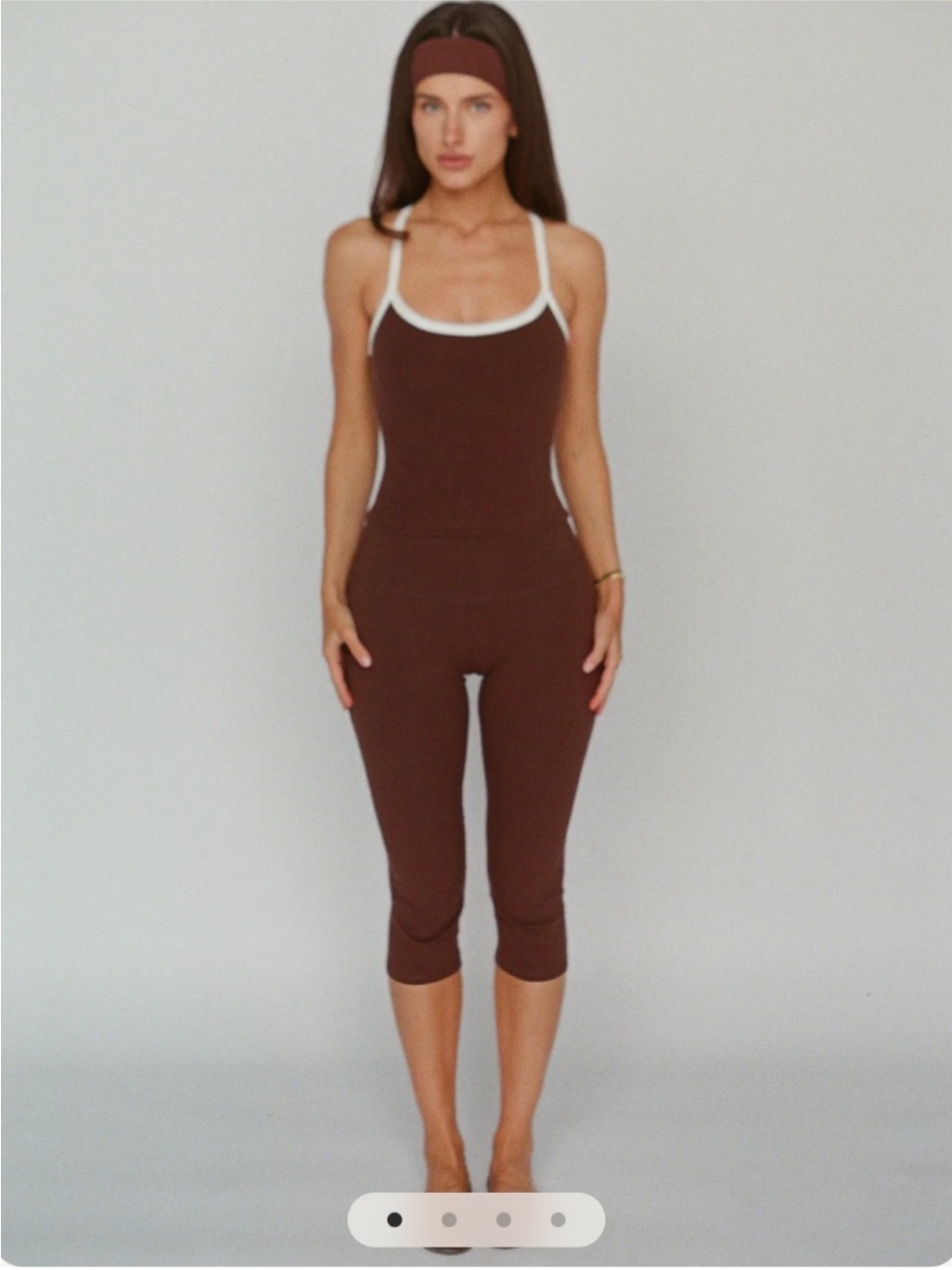 Layere Organic Cotton Capri Legging Xs Chocolate Brown Nwt